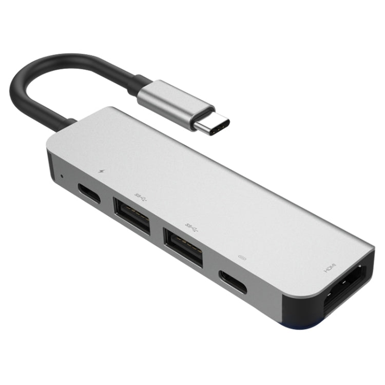 5-in-1 HDMI, USB x 2, PD x 2 to USB-C / Type-C HUB Adapter