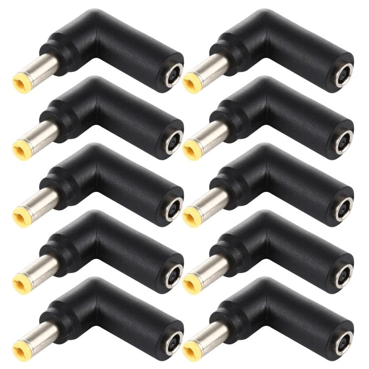 Female to Male Plug Elbow Adapter Connectors - Pack of 10