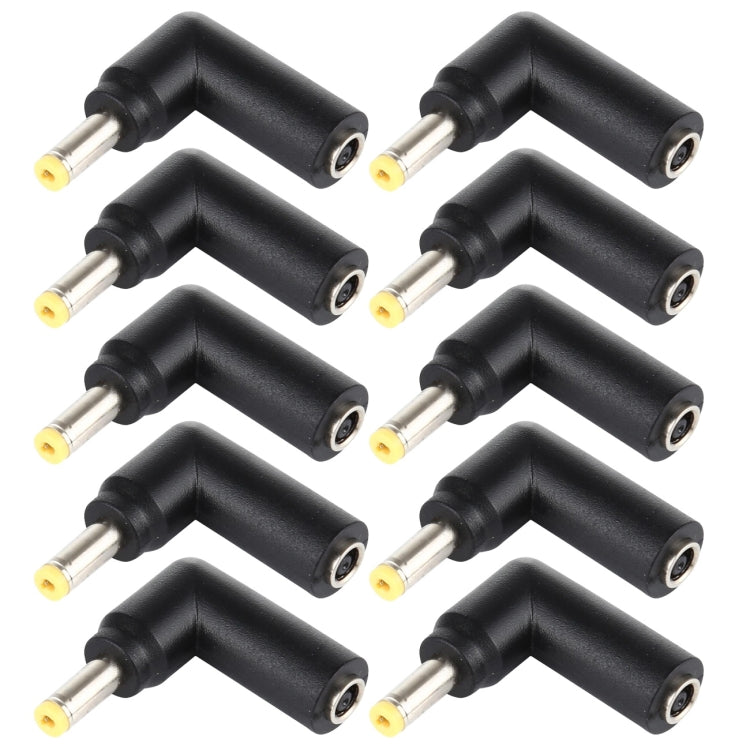 10 PCS 4.5 x 3.0mm Female to 4.0 x 1.7mm Male Elbow Adapter Connector