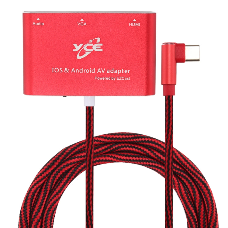 USB-C/Type-C to VGA/HDMI/Audio Multiport AV Adapter for iOS & Android
