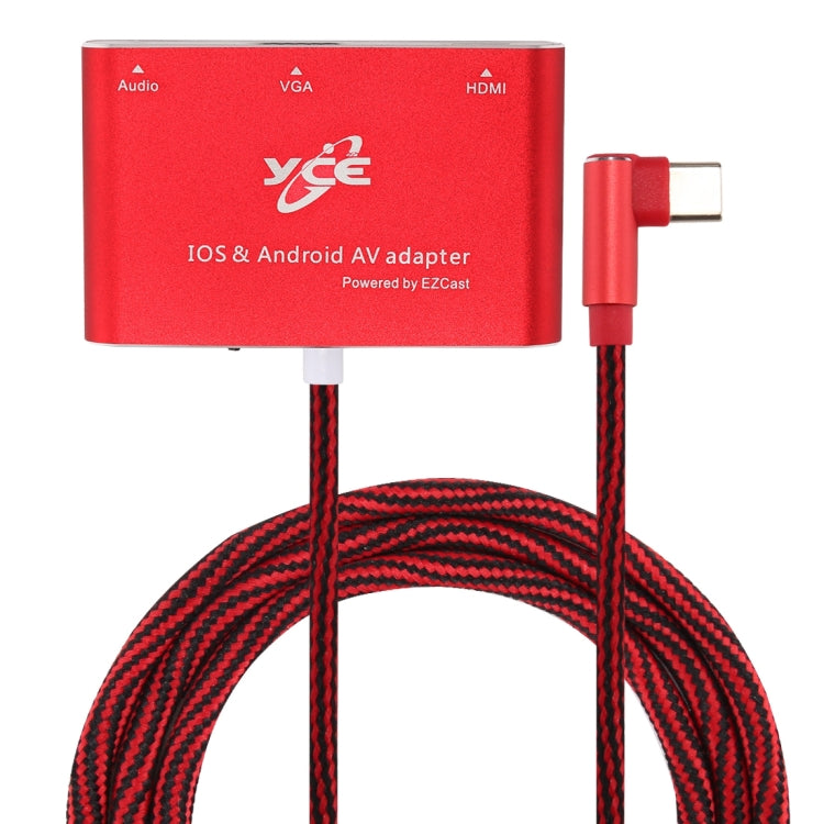 USB-C/Type-C to VGA/HDMI/Audio Multiport AV Adapter for iOS & Android