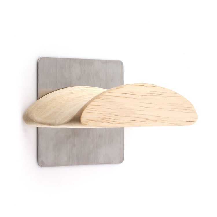 Headset Holder with Stainless Steel Patch and Wooden Wall Mount