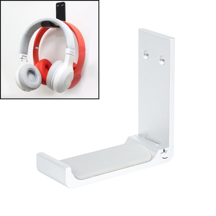 Metal Foldable Headset Stand Display Hanger- Silver