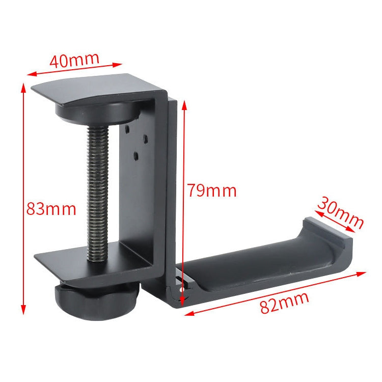 Sleek and Versatile Metal Foldable Headset Stand Hanger(Black)
