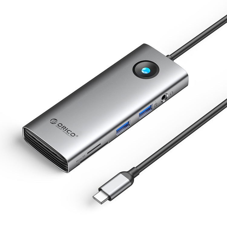 ORICO PW11-8PM 8-in-1 USB-C Docking Station with 4K HDMI and 100W Power Delivery (Dark Gray)