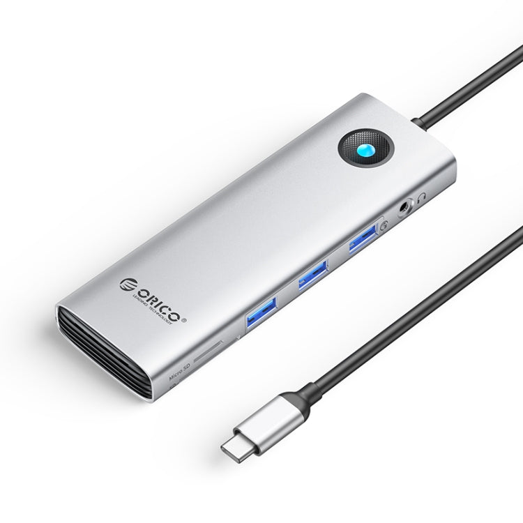 ORICO PW11-10P Type-C / USB-C 10-in-1 5Gbps Multifunction Docking Station (Silver)