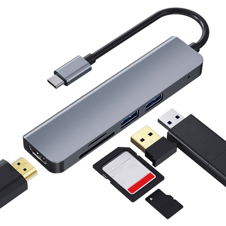 5-in-1 USB 3.0 Hub with HDMI, SD, and TF Card Slots