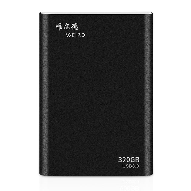 WEIRD 320GB Ultra-thin Light Mobile Hard Disk Drive with USB 3.0 (Black)