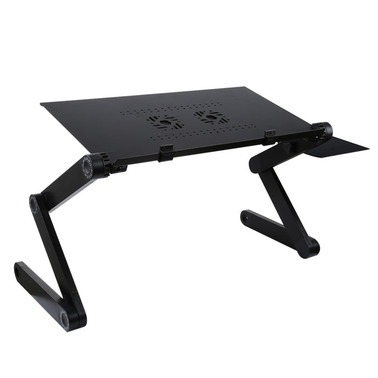 Adjustable Portable Laptop Stand with Dual CPU Fans and Mouse Pad
