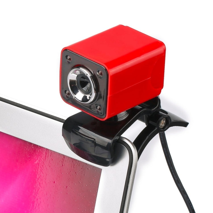 360 Degree Rotatable 480P WebCam with Microphone and LED Lights