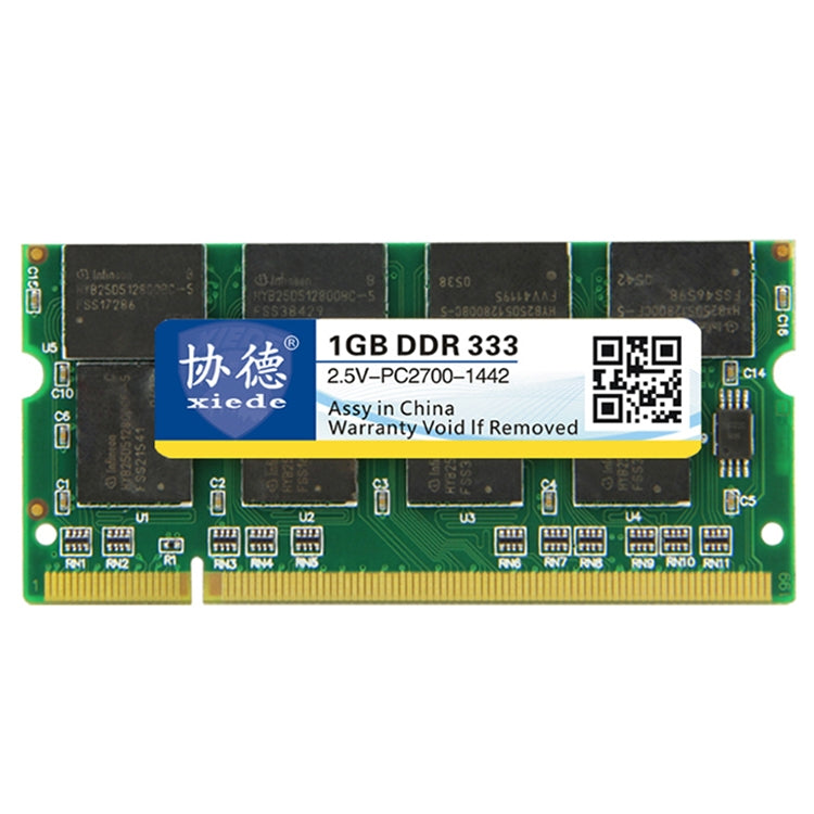 XIEDE X008 DDR 333MHz 1GB Gold-Plated Laptop Memory Module