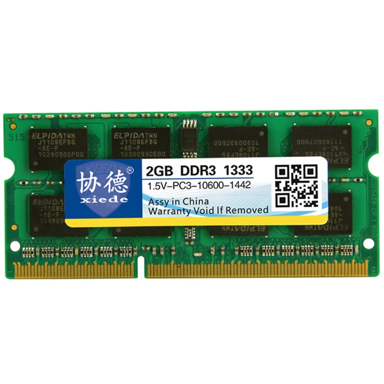 XIEDE X042 DDR3 1333MHz 2GB Laptop Memory RAM Module for General Full Compatibility