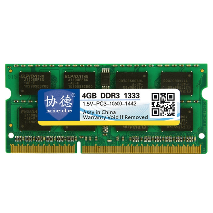XIED X043 DDR3 1333MHz 4GB 1.5V Laptop RAM Module with Enhanced Durability and Optimized Performance