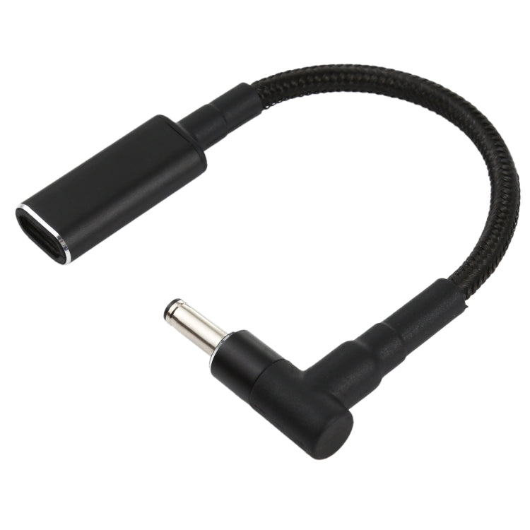 PD 100W 18.5-20V USB-C to 4.0 x 1.35mm Elbow Adapter with Nylon Braid Cable
