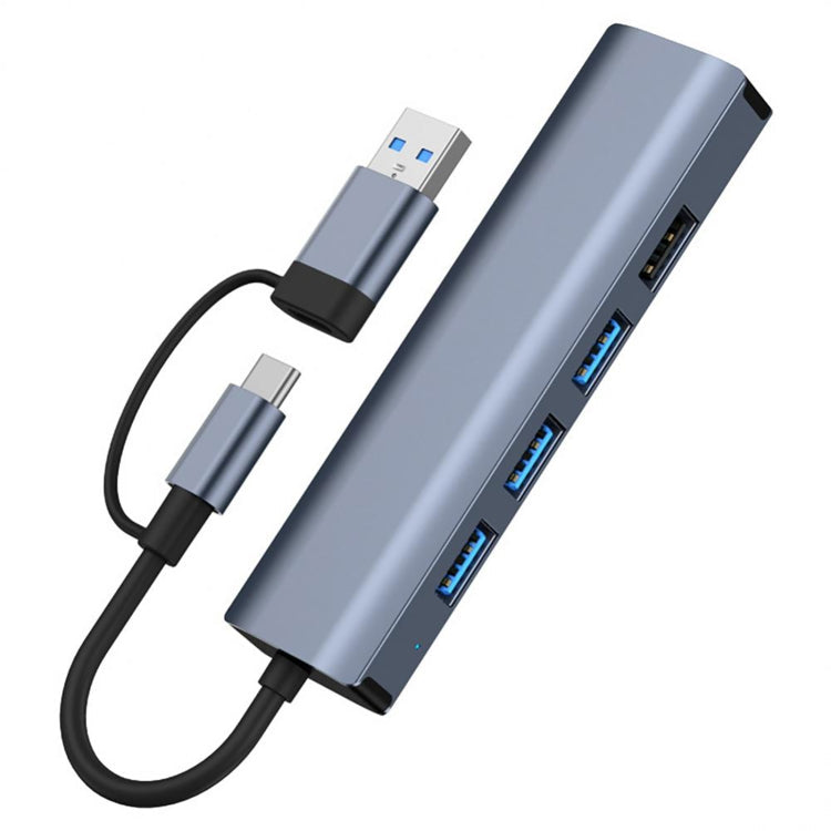 5-in-2 USB + USB-C/Type-C to USB Multifunctional Docking Station HUB Adapter - BYL-2208