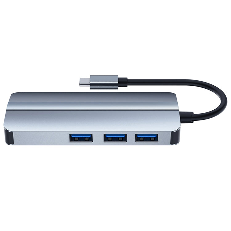 6 in 1 USB-C / Type-C to USB Multifunctional Docking Station HUB Adapter by BYL-2209