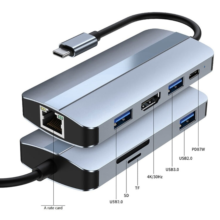 8 in 1 USB-C Multifunctional Docking Station HUB Adapter