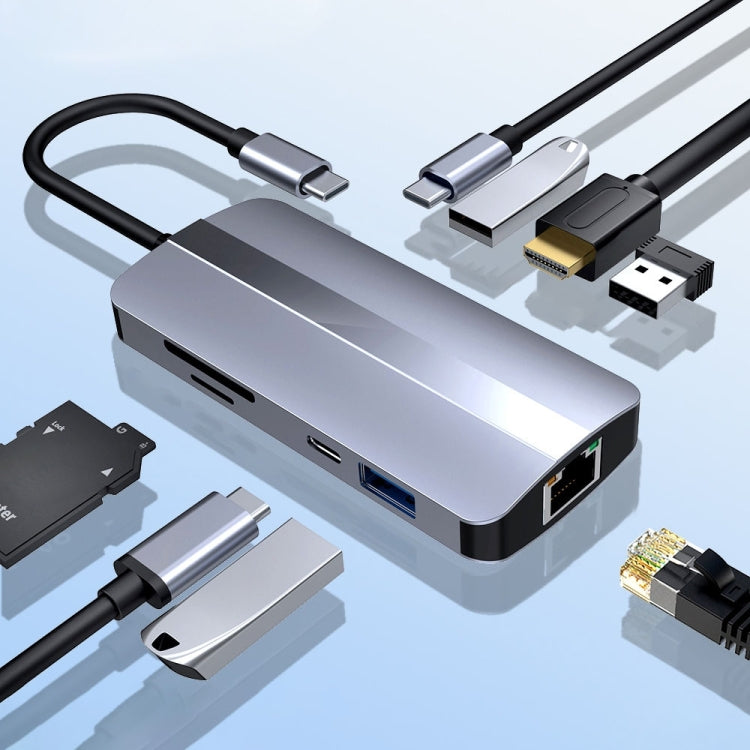 9 in 1 USB-C Multifunctional Docking Station HUB Adapter
