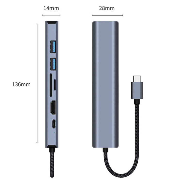 7-in-1 USB-C Multifunctional Docking Station HUB Adapter