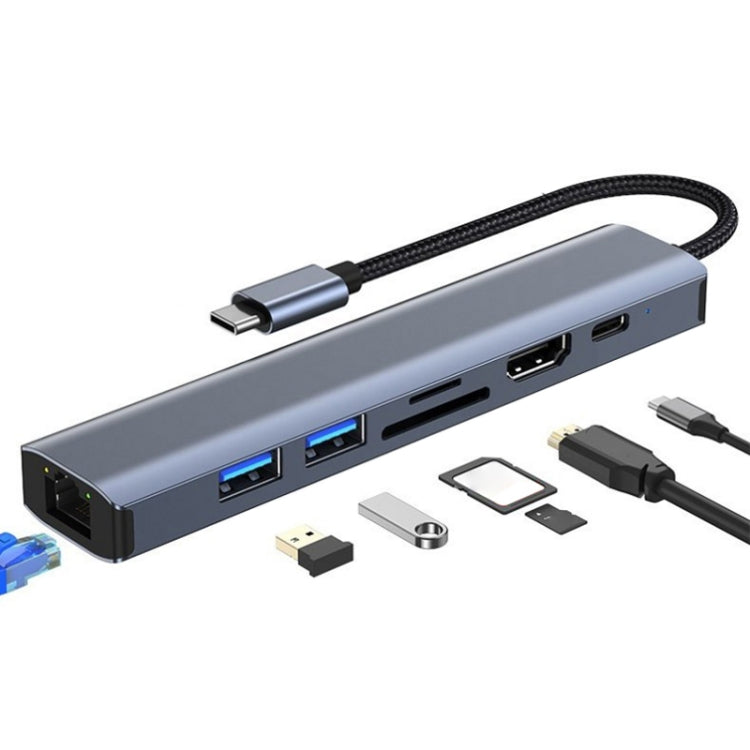 7-in-1 USB-C Multifunctional Docking Station HUB Adapter