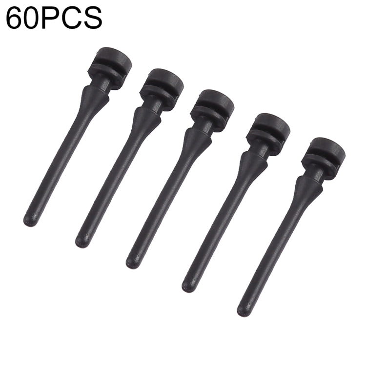 60 PCS 40mm Black Anti Vibration Computer Fan Screws with Soft Rubber
