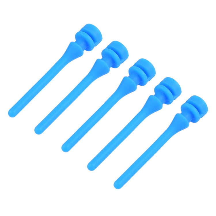 Anti-Vibration Soft Damping Nail Rubber Silicone Computer Fan Screws (Blue) - Pack of 60, 40mm