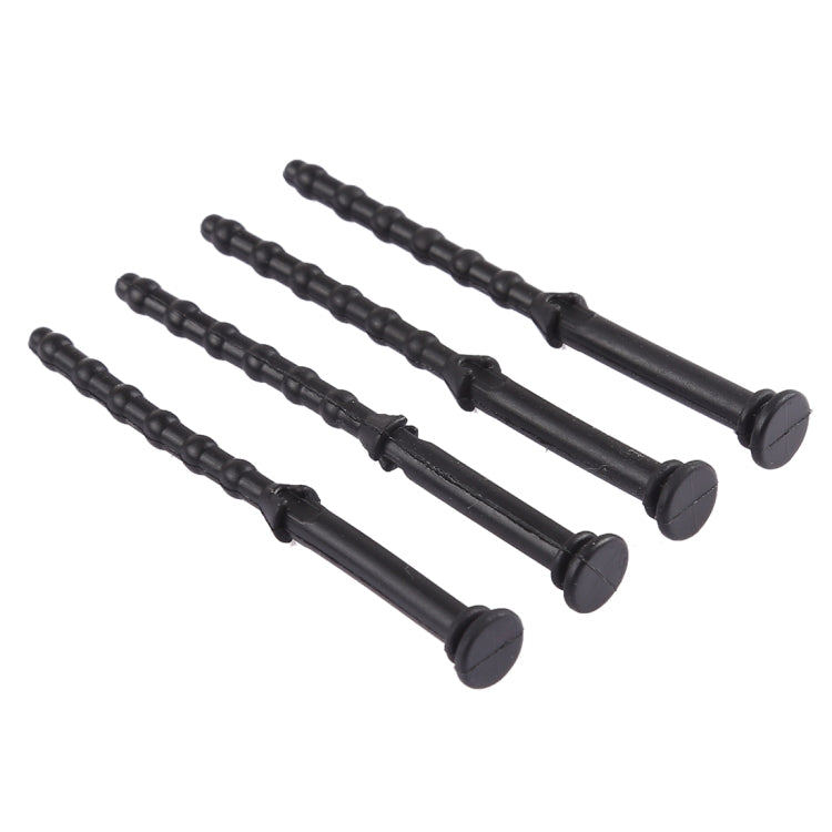 4 Pieces 65mm Anti Vibration Soft Damping Nail Rubber Silicone Computer Fan Screws (Black)