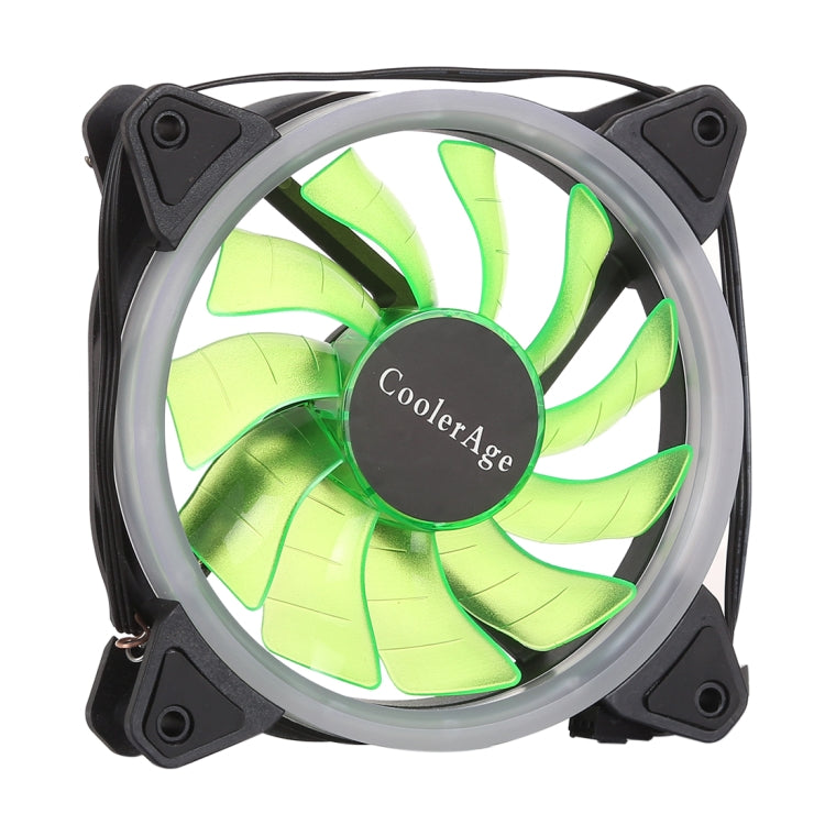 Color LED 12cm 3-Pin Silent Green Chassis Fan