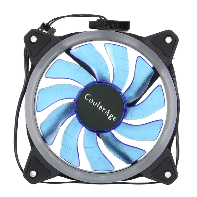 Blue Light 12cm 3pin PC Chassis Fan - Silent Cooling with Power Cable