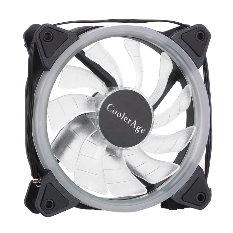 White Light Color LED Computer Cooling Fan with 3-Pin Connection