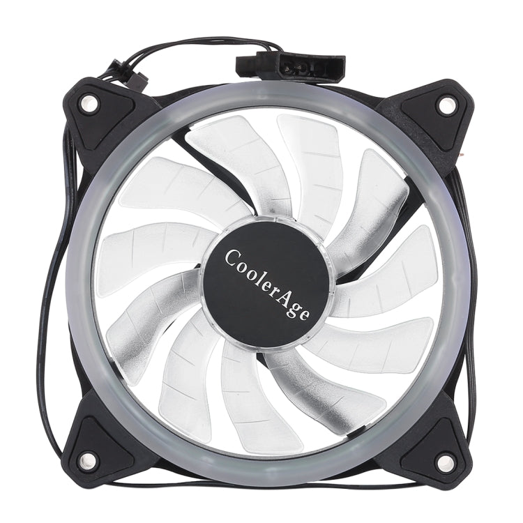 White Light Color LED Computer Cooling Fan with 3-Pin Connection