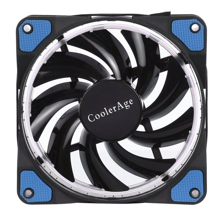 Color LED 12cm 4pin Chassis Fan with Blue Light (Blue)