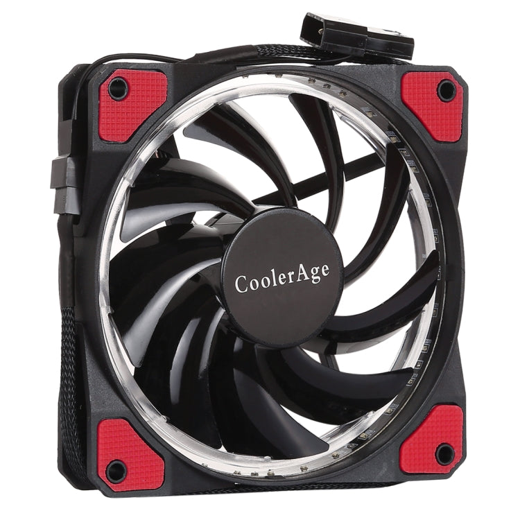 Color LED 12cm 3pin Computer Chassis Fan with Red Light