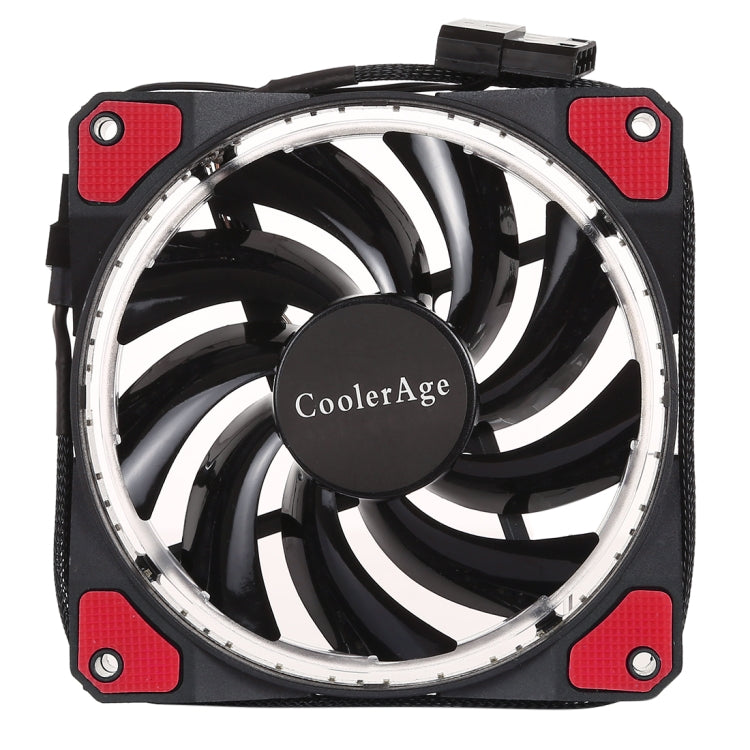 Color LED 12cm 3pin Computer Chassis Fan with Red Light