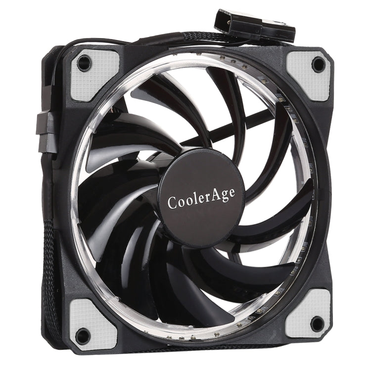 Color LED 12cm 3pin Chassis Fan for Computer Cooling with White Light