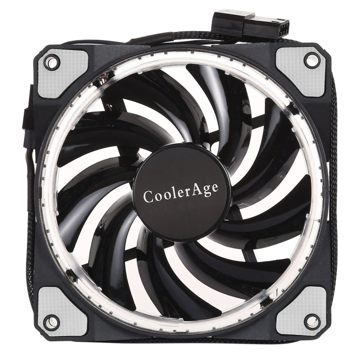 Color LED 12cm 3pin Chassis Fan for Computer Cooling with White Light