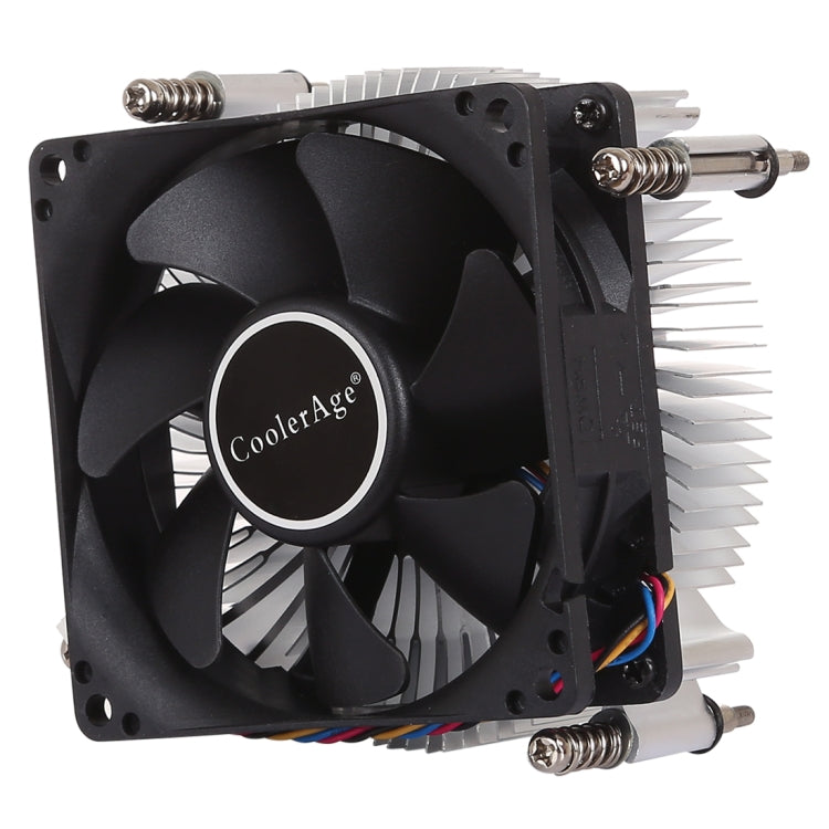 4-Pin CPU Cooler with Quiet Fan and Aluminum Heat Sink for Intel 1155 / 1150 / 1151