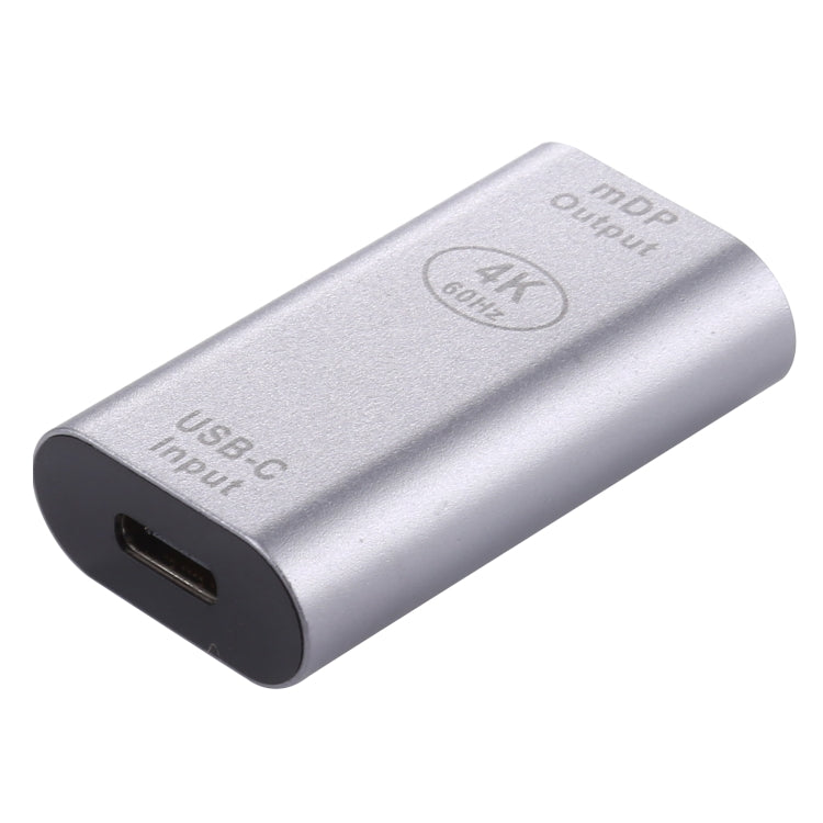 Type-C to Mini DP Aluminum Alloy Adapter (Silver)