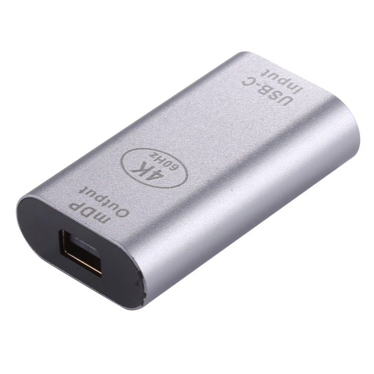 Type-C to Mini DP Aluminum Alloy Adapter (Silver)