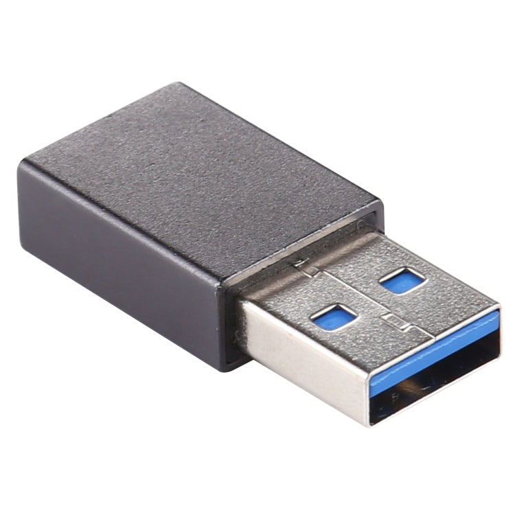 Aluminum Alloy USB 3.0 Male to USB-C Female Adapter (Black)