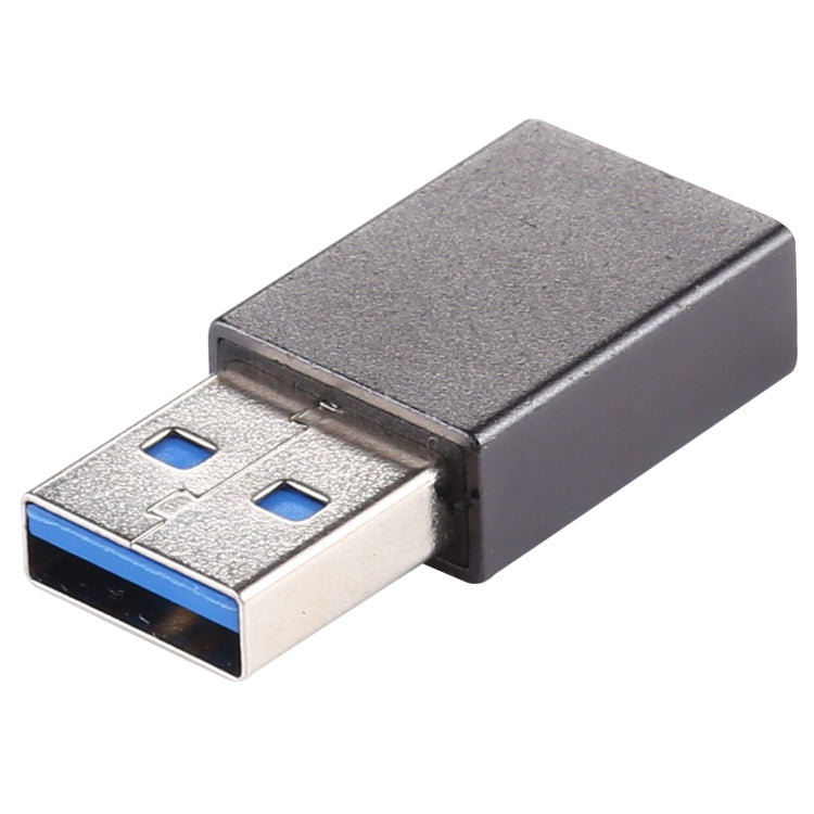 Aluminum Alloy USB 3.0 Male to USB-C Female Adapter (Black)