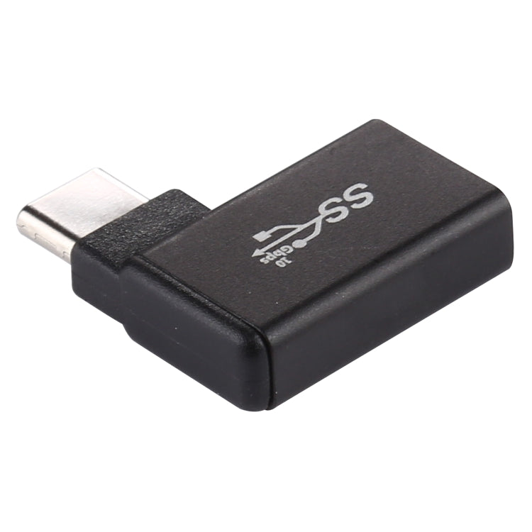 Type-C to USB 3.0 90° Adapter in Black Aluminum Alloy