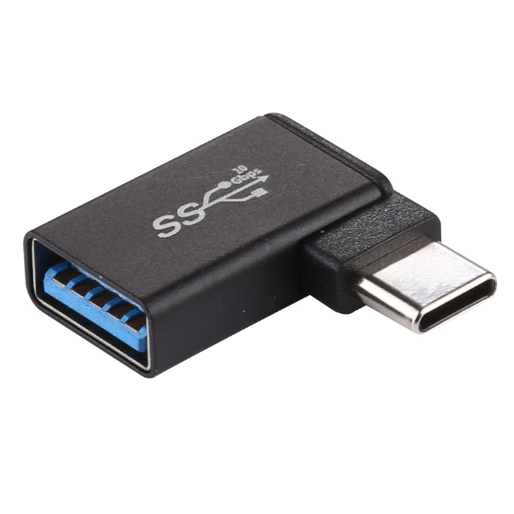 Type-C to USB 3.0 90° Adapter in Black Aluminum Alloy