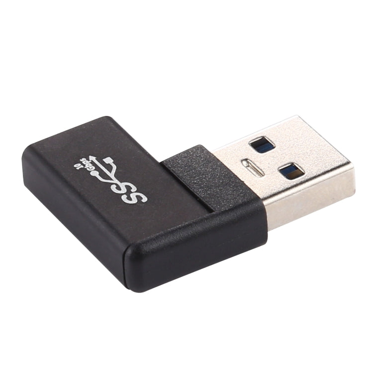 90 Degree Aluminum Alloy Type-C to USB 3.0 Adapter (Black)