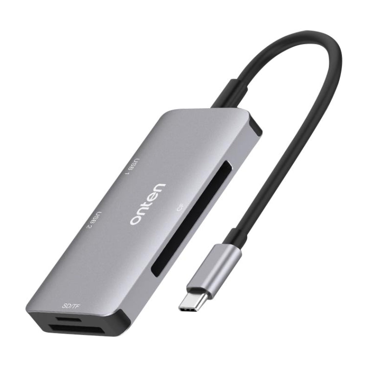 Onten 5-In-1 USB3.0 and Type-C OTG Multi-function Card Reader with Aluminum Alloy Build