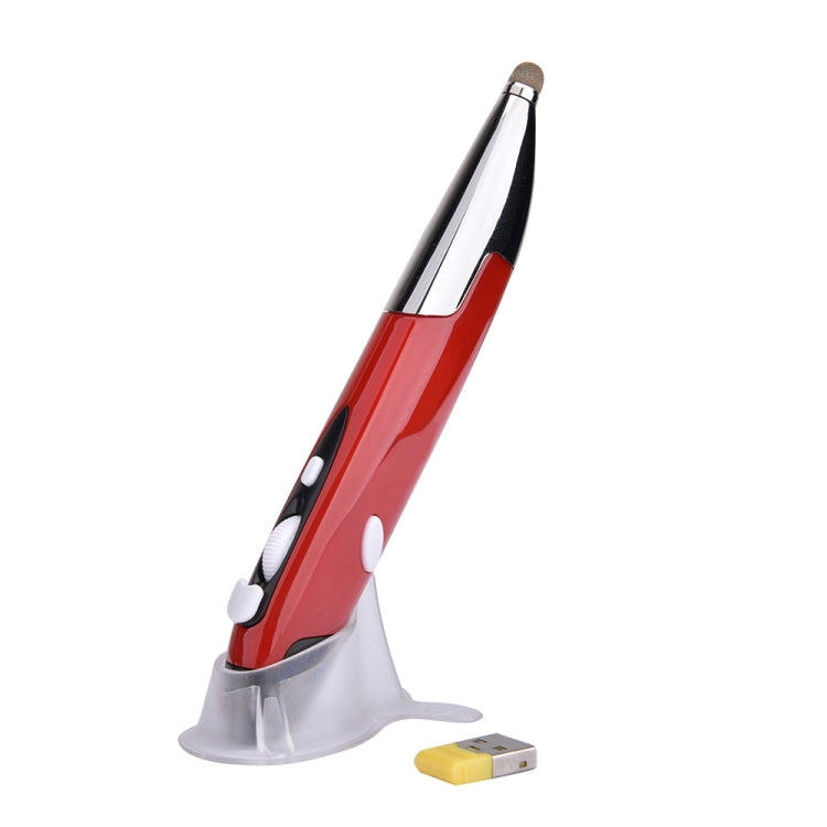 Smart Wireless Optical Mouse with Stylus Pen Function (Red)