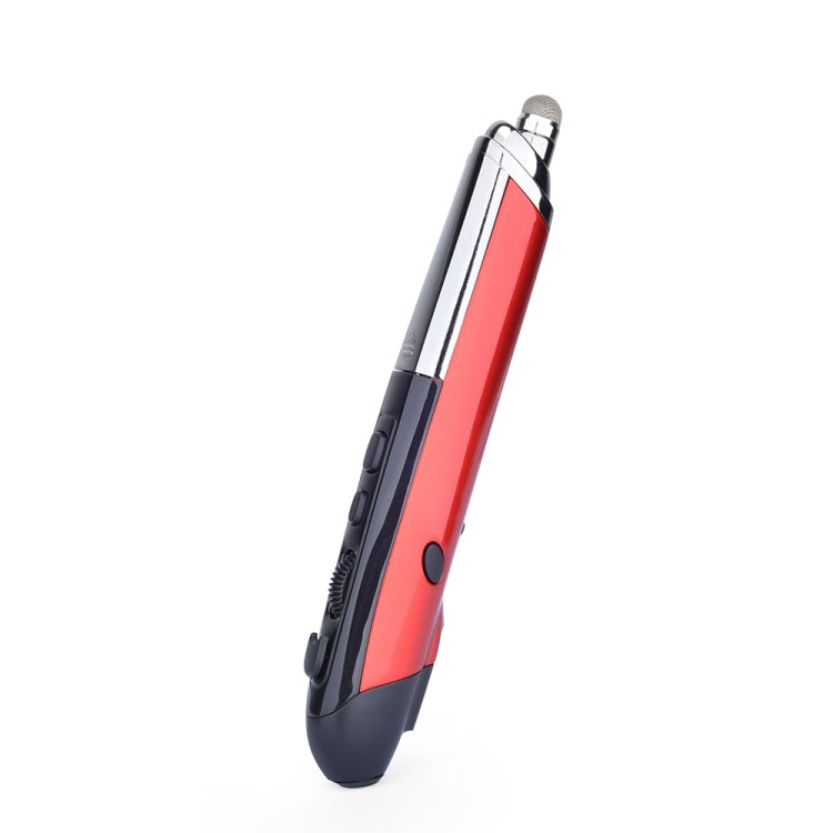 PR-08 6-Keys Smart Wireless Optical Mouse with Stylus Pen & Laser Function (Red)