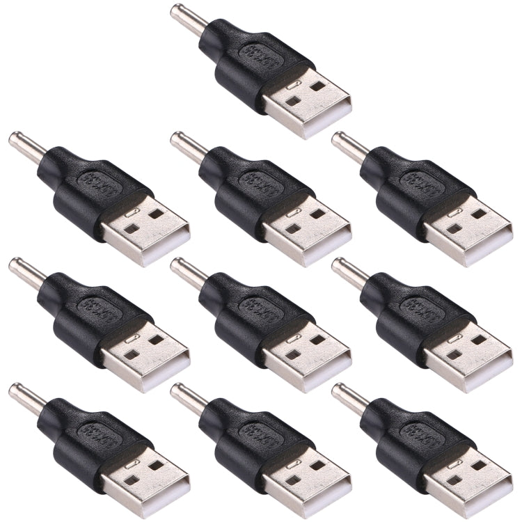 3.5x1.35mm Male to USB Male Adapter Connector - Pack of 10