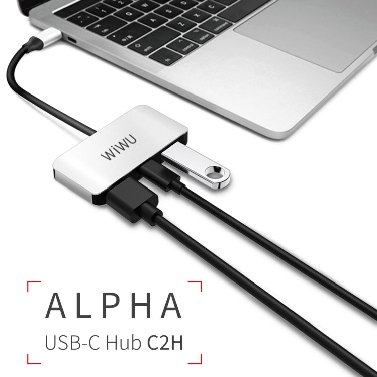 WIWU C2H Type-C Hub 3 in 1 USB-C / Type-C Multi-Functional Extension HUB Adapter