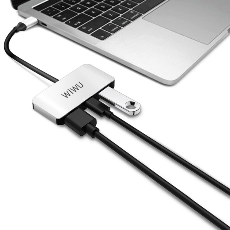 WIWU C2H Type-C Hub 3 in 1 USB-C / Type-C Multi-Functional Extension HUB Adapter
